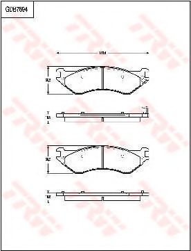 TRW GDB7694 Тормозные колодки для FORD USA F-250 (Форд сша Ф-250) TRW GDB7694 Тормозные колодки для FORD USA F-250 (Форд сша Ф-250)