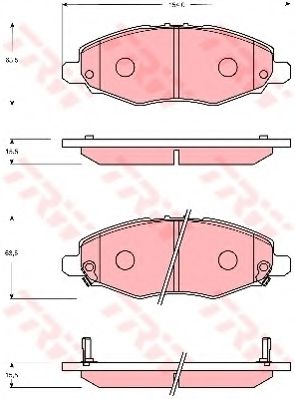 TRW GDB7702 Тормозные колодки для TOYOTA INNOVA (Тойота/тоета Инноvа) TRW GDB7702 Тормозные колодки для TOYOTA INNOVA (Тойота/тоета Инноvа)