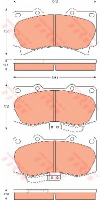 TRW GDB7724 Тормозные колодки для HUMMER HUMMER H3 (Хамер Хамер х3) TRW GDB7724 Тормозные колодки для HUMMER HUMMER H3 (Хамер Хамер х3)