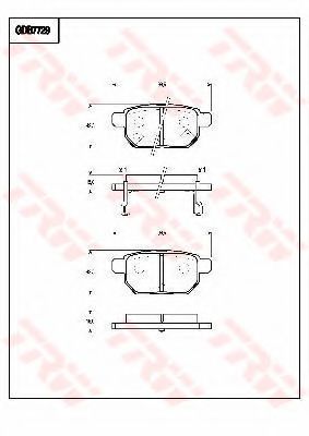 TRW GDB7729 Тормозные колодки для TOYOTA-FAW (Тойота/тоета-фав) TRW GDB7729 Тормозные колодки для TOYOTA-FAW (Тойота/тоета-фав)