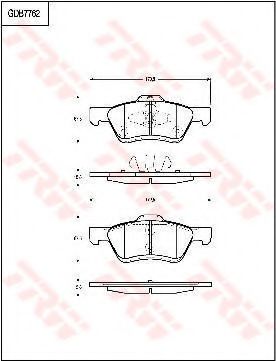 TRW GDB7762 Тормозные колодки для FORD USA ESCAPE (Форд сша Эскейп) TRW GDB7762 Тормозные колодки для FORD USA ESCAPE (Форд сша Эскейп)