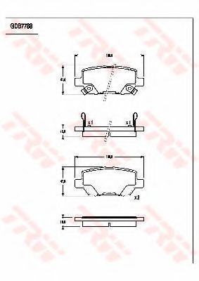 TRW GDB7788 Тормозные колодки для ACURA MDX (Акура Мдх)