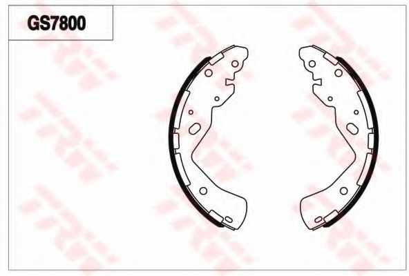 TRW GS7800 Тормозные колодоки для MAZDA (Мазда) TRW GS7800 Тормозные колодоки для MAZDA (Мазда)