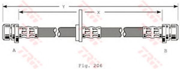 TRW PHA172 Тормозной шланг для HONDA (Хонда) TRW PHA172 Тормозной шланг для HONDA (Хонда)