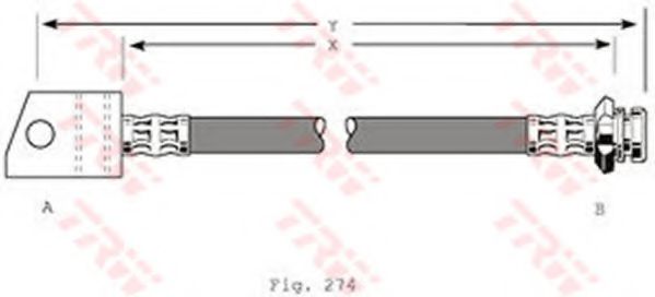 TRW PHA348 Тормозной шланг для OPEL MONTEREY A (Опель Монтэрэъ а) TRW PHA348 Тормозной шланг для OPEL MONTEREY A (Опель Монтэрэъ а)