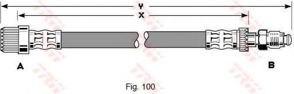 TRW PHB186 Тормозной шланг для PEUGEOT 405 I (Пежо 405 и) TRW PHB186 Тормозной шланг для PEUGEOT 405 I (Пежо 405 и)