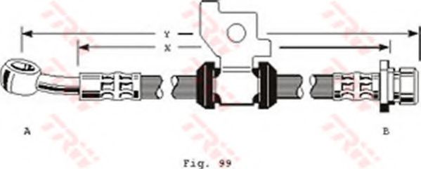 TRW PHD151 Тормозной шланг для HONDA (Хонда) TRW PHD151 Тормозной шланг для HONDA (Хонда)