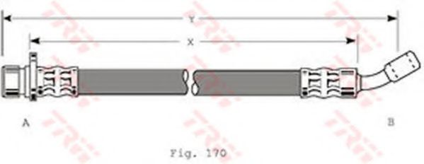 TRW PHD162 Тормозной шланг для HONDA (Хонда) TRW PHD162 Тормозной шланг для HONDA (Хонда)