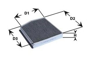 CLEAN FILTERS NC2132 Фильтр, воздух во внутренном пространстве для SKODA LAURA (Шкода Лаура) CLEAN FILTERS NC2132 Фильтр, воздух во внутренном пространстве для SKODA LAURA (Шкода Лаура)