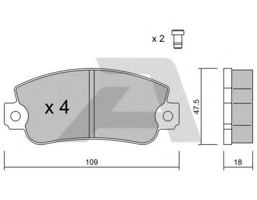 AISIN BPFI-1005 Тормозные колодки для FIAT STRADA II (Фиат Страда 2) AISIN BPFI-1005 Тормозные колодки для FIAT STRADA II (Фиат Страда 2)