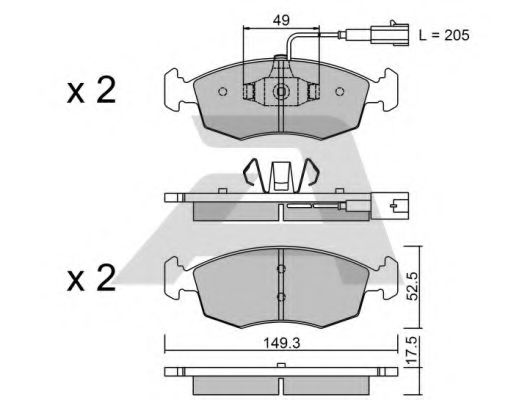 AISIN BPFI-1007 Тормозные колодки для FIAT 500 (Фиат 500) AISIN BPFI-1007 Тормозные колодки для FIAT 500 (Фиат 500)