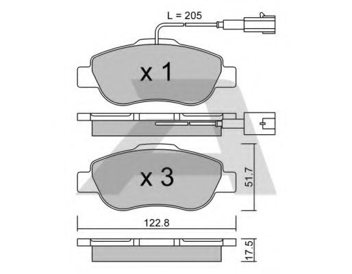 AISIN BPFI-1015 Тормозные колодки для FIAT 500 (Фиат 500) AISIN BPFI-1015 Тормозные колодки для FIAT 500 (Фиат 500)