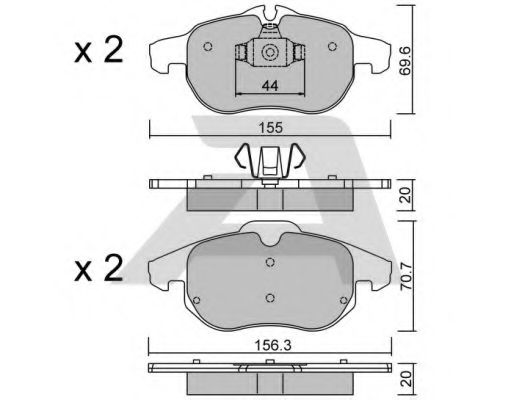 AISIN BPFI-1021 Тормозные колодки для CADILLAC BLS (Кадилак Блс) AISIN BPFI-1021 Тормозные колодки для CADILLAC BLS (Кадилак Блс)