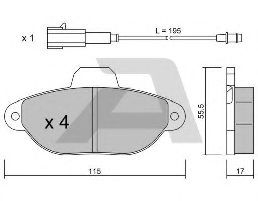 AISIN BPFO-1001 Тормозные колодки для FIAT 500 C (Фиат 500 c) AISIN BPFO-1001 Тормозные колодки для FIAT 500 C (Фиат 500 c)