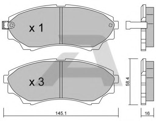 AISIN BPFO-1909 Тормозные колодки для MAZDA PROCEED/DRIFTER (Мазда Просид/дрифтэр) AISIN BPFO-1909 Тормозные колодки для MAZDA PROCEED/DRIFTER (Мазда Просид/дрифтэр)