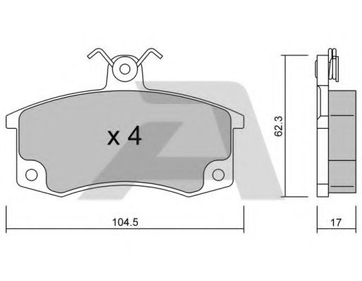 AISIN BPLA-1001 Тормозные колодки для LADA 111 (Лада 111) AISIN BPLA-1001 Тормозные колодки для LADA 111 (Лада 111)