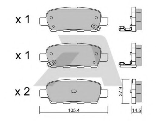 AISIN BPNI-2001 Тормозные колодки для SUZUKI GRAND NOMADE II (Сузуки Гранд номадэ 2) AISIN BPNI-2001 Тормозные колодки для SUZUKI GRAND NOMADE II (Сузуки Гранд номадэ 2)
