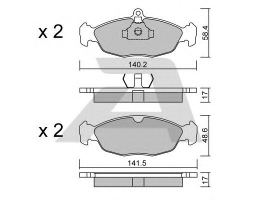AISIN BPOP-1003 Тормозные колодки для DAEWOO LANOS / SENS (Дэу Ланос / сэнс) AISIN BPOP-1003 Тормозные колодки для DAEWOO LANOS / SENS (Дэу Ланос / сэнс)