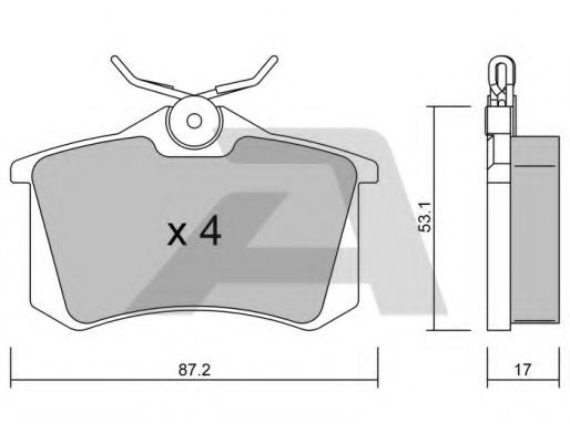 AISIN BPPE-2002 Тормозные колодки для VOLKSWAGEN (Фольксваген) AISIN BPPE-2002 Тормозные колодки для VOLKSWAGEN (Фольксваген)