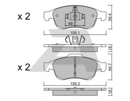 AISIN BPRE-1006 Тормозные колодки для RENAULT GRAN III (Рено Гран 3) AISIN BPRE-1006 Тормозные колодки для RENAULT GRAN III (Рено Гран 3)