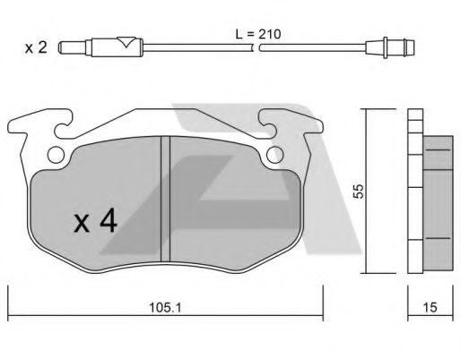 AISIN BPRE-1008 Тормозные колодки для RENAULT SUPER 5 (Рено Супэр 5) AISIN BPRE-1008 Тормозные колодки для RENAULT SUPER 5 (Рено Супэр 5)