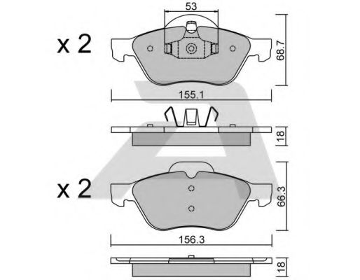 AISIN BPRE-1010 Тормозные колодки для RENAULT LAGUNA II (Рено Лагуна 2) AISIN BPRE-1010 Тормозные колодки для RENAULT LAGUNA II (Рено Лагуна 2)