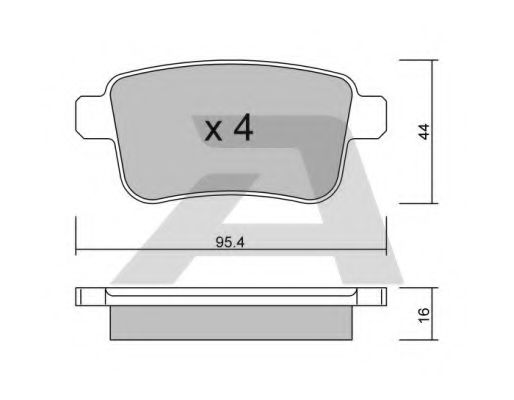 AISIN BPRE-2005 Тормозные колодки для MERCEDES-BENZ CITAN (Мэрcэдэс-бэнз Cитан) AISIN BPRE-2005 Тормозные колодки для MERCEDES-BENZ CITAN (Мэрcэдэс-бэнз Cитан)