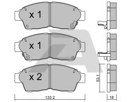 AISIN BPTO-1906 Тормозные колодки для TOYOTA CARINA E (Тойота/тоета Карина е) AISIN BPTO-1906 Тормозные колодки для TOYOTA CARINA E (Тойота/тоета Карина е)