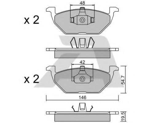 AISIN BPVW-1008 Тормозные колодки для VOLKSWAGEN (Фольксваген) AISIN BPVW-1008 Тормозные колодки для VOLKSWAGEN (Фольксваген)