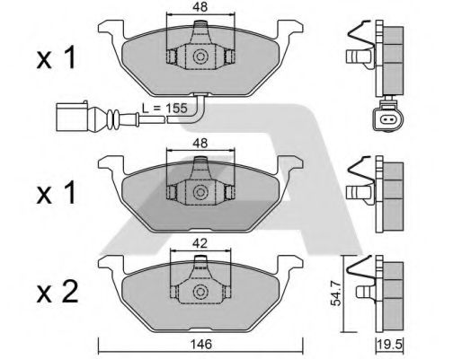 AISIN BPVW-1009 Тормозные колодки для VOLKSWAGEN GOLF V (Фольксваген Гольф 5) AISIN BPVW-1009 Тормозные колодки для VOLKSWAGEN GOLF V (Фольксваген Гольф 5)