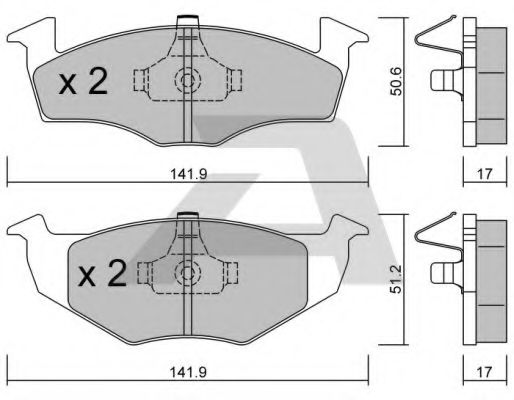 AISIN BPVW-1018 Тормозные колодки для VOLKSWAGEN (Фольксваген) AISIN BPVW-1018 Тормозные колодки для VOLKSWAGEN (Фольксваген)
