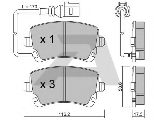 AISIN BPVW-2002 Тормозные колодки для VOLKSWAGEN T5 CARAVELLE (Фольксваген Т5 каравелла) AISIN BPVW-2002 Тормозные колодки для VOLKSWAGEN T5 CARAVELLE (Фольксваген Т5 каравелла)