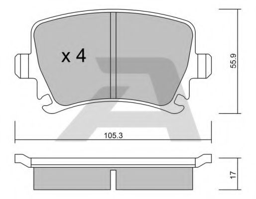 AISIN BPVW-2003 Тормозные колодки для AUDI TT (Ауди Тт) AISIN BPVW-2003 Тормозные колодки для AUDI TT (Ауди Тт)
