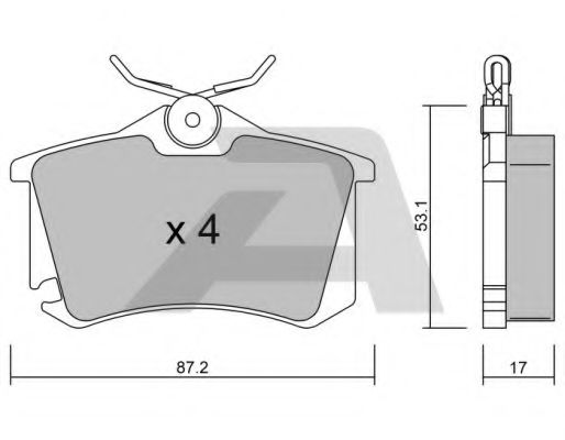 AISIN BPVW-2008 Тормозные колодки для VOLKSWAGEN GOLF V (Фольксваген Гольф 5) AISIN BPVW-2008 Тормозные колодки для VOLKSWAGEN GOLF V (Фольксваген Гольф 5)