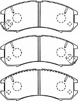 AISIN E1N035 Тормозные колодки для MAZDA 626 III (Мазда 626 3) AISIN E1N035 Тормозные колодки для MAZDA 626 III (Мазда 626 3)