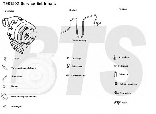 BTS Turbo T981502 Компрессор, наддув для MERCEDES-BENZ ISMO (Мэрcэдэс-бэнз Исмо) BTS Turbo T981502 Компрессор, наддув для MERCEDES-BENZ ISMO (Мэрcэдэс-бэнз Исмо)