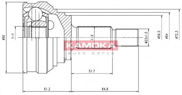KAMOKA 6146 Шарнирный комплект, приводной вал для AUDI (Ауди) KAMOKA 6146 Шарнирный комплект, приводной вал для AUDI (Ауди)