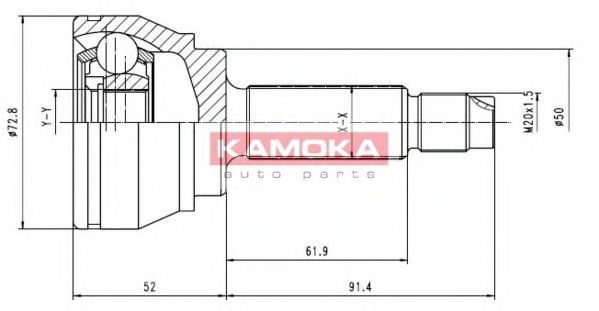 KAMOKA 6168 Шарнирный комплект, приводной вал для FORD FIESTA (Форд Фиэста) KAMOKA 6168 Шарнирный комплект, приводной вал для FORD FIESTA (Форд Фиэста)