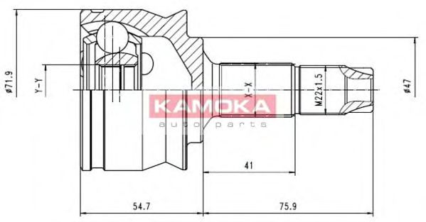 KAMOKA 6259 Шарнирный комплект, приводной вал для FIAT 500 (Фиат 500) KAMOKA 6259 Шарнирный комплект, приводной вал для FIAT 500 (Фиат 500)