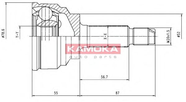 KAMOKA 6290 Шарнирный комплект, приводной вал для MAZDA 323 III (Мазда 323 3) KAMOKA 6290 Шарнирный комплект, приводной вал для MAZDA 323 III (Мазда 323 3)