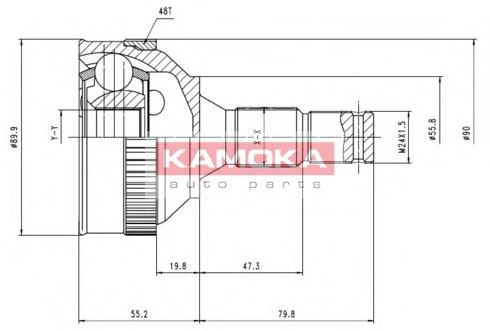 KAMOKA 6420 Шарнирный комплект, приводной вал для PEUGEOT 205 II (Пежо 205 2) KAMOKA 6420 Шарнирный комплект, приводной вал для PEUGEOT 205 II (Пежо 205 2)