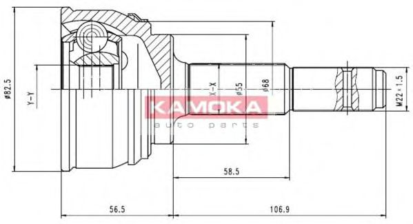 KAMOKA 6542 Шарнирный комплект, приводной вал для NISSAN ALMERA I (Ниссан Альмера 1)