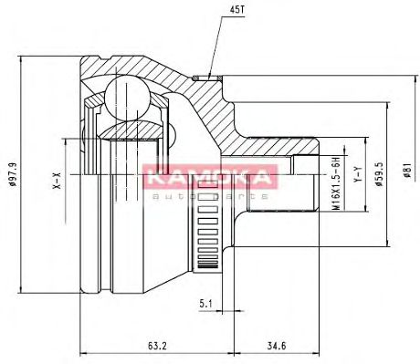 KAMOKA 6560 Шарнирный комплект, приводной вал для AUDI (Ауди) KAMOKA 6560 Шарнирный комплект, приводной вал для AUDI (Ауди)
