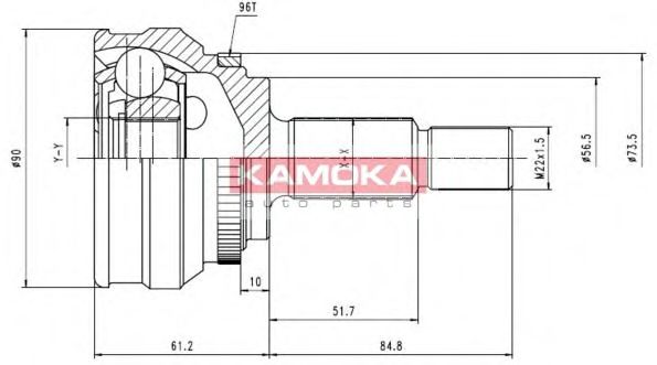 KAMOKA 6566 Шарнирный комплект, приводной вал для AUDI (Ауди) KAMOKA 6566 Шарнирный комплект, приводной вал для AUDI (Ауди)