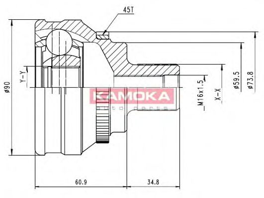 KAMOKA 6584 Шарнирный комплект, приводной вал для AUDI (Ауди) KAMOKA 6584 Шарнирный комплект, приводной вал для AUDI (Ауди)