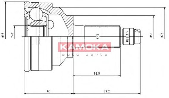 KAMOKA 6644 Шарнирный комплект, приводной вал для MAZDA 626 III (Мазда 626 3) KAMOKA 6644 Шарнирный комплект, приводной вал для MAZDA 626 III (Мазда 626 3)