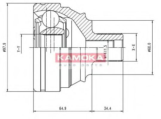 KAMOKA 6738 Шарнирный комплект, приводной вал для VOLKSWAGEN T4 MULTIVAN (Фольксваген Т4 мултиvан) KAMOKA 6738 Шарнирный комплект, приводной вал для VOLKSWAGEN T4 MULTIVAN (Фольксваген Т4 мултиvан)