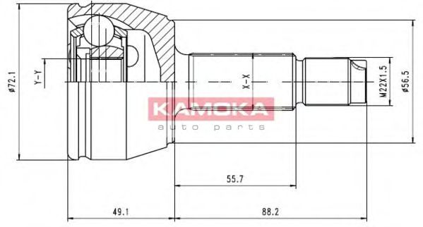 KAMOKA 6802 Шарнирный комплект, приводной вал для FORD KA (Форд Ка) KAMOKA 6802 Шарнирный комплект, приводной вал для FORD KA (Форд Ка)