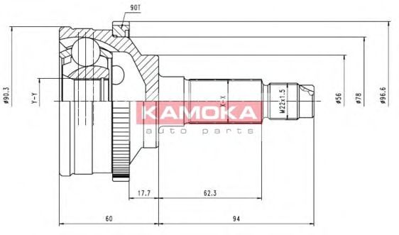 KAMOKA 6828 Шарнирный комплект, приводной вал для MAZDA 626 III (Мазда 626 3) KAMOKA 6828 Шарнирный комплект, приводной вал для MAZDA 626 III (Мазда 626 3)