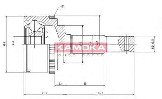 KAMOKA 6844 Шарнирный комплект, приводной вал для NISSAN PRIMERA (Ниссан Примера) KAMOKA 6844 Шарнирный комплект, приводной вал для NISSAN PRIMERA (Ниссан Примера)